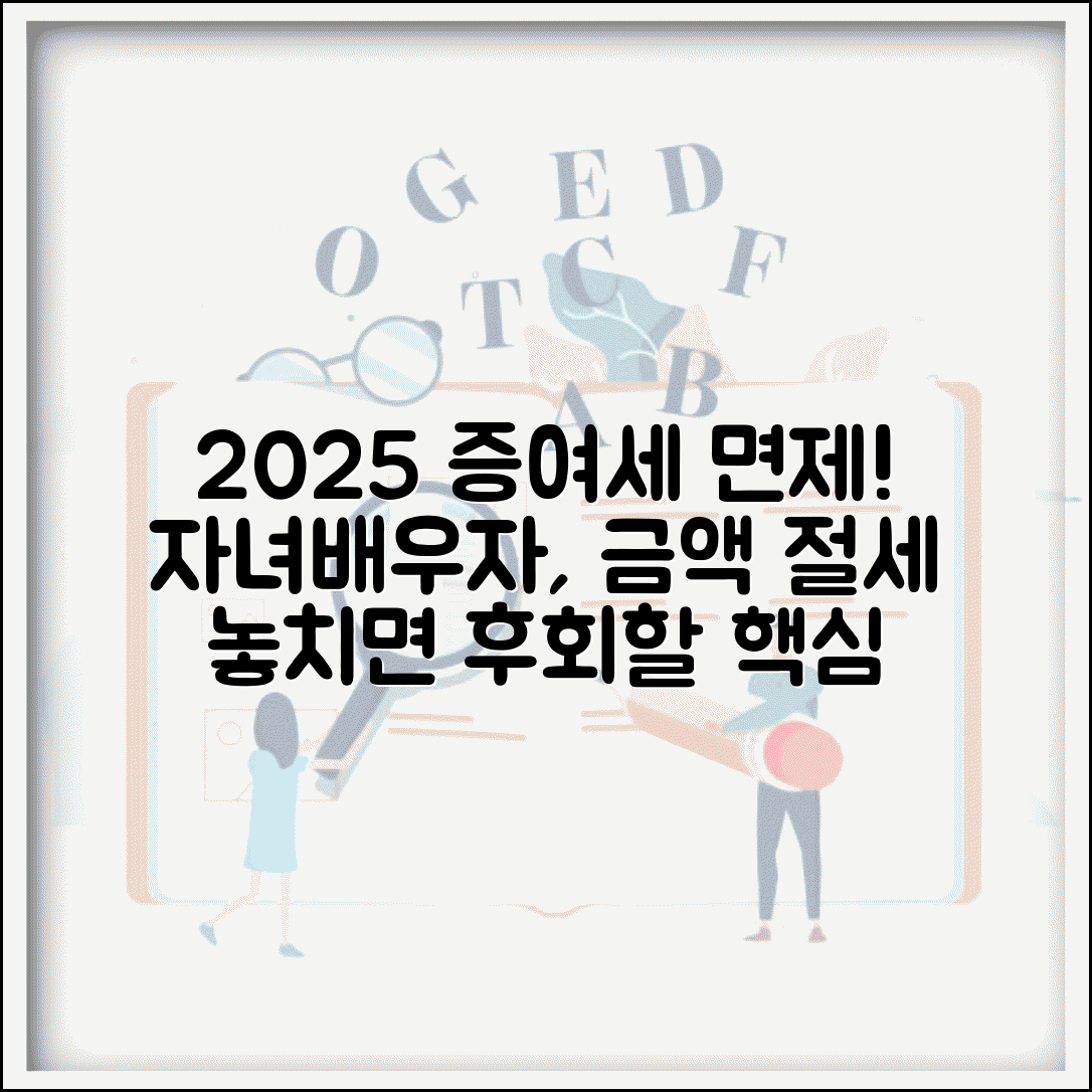 증여세 면제한도 2025 | 자녀 배우자 증여세 면제 금액과 절세 방법