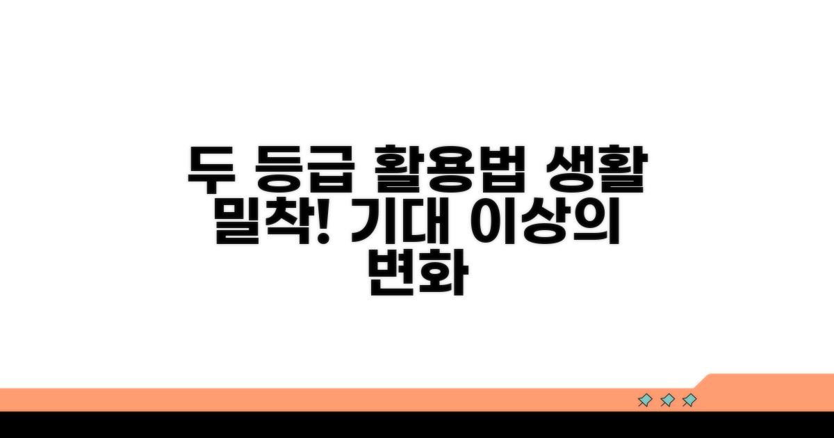일상생활 속 두 등급 활용법