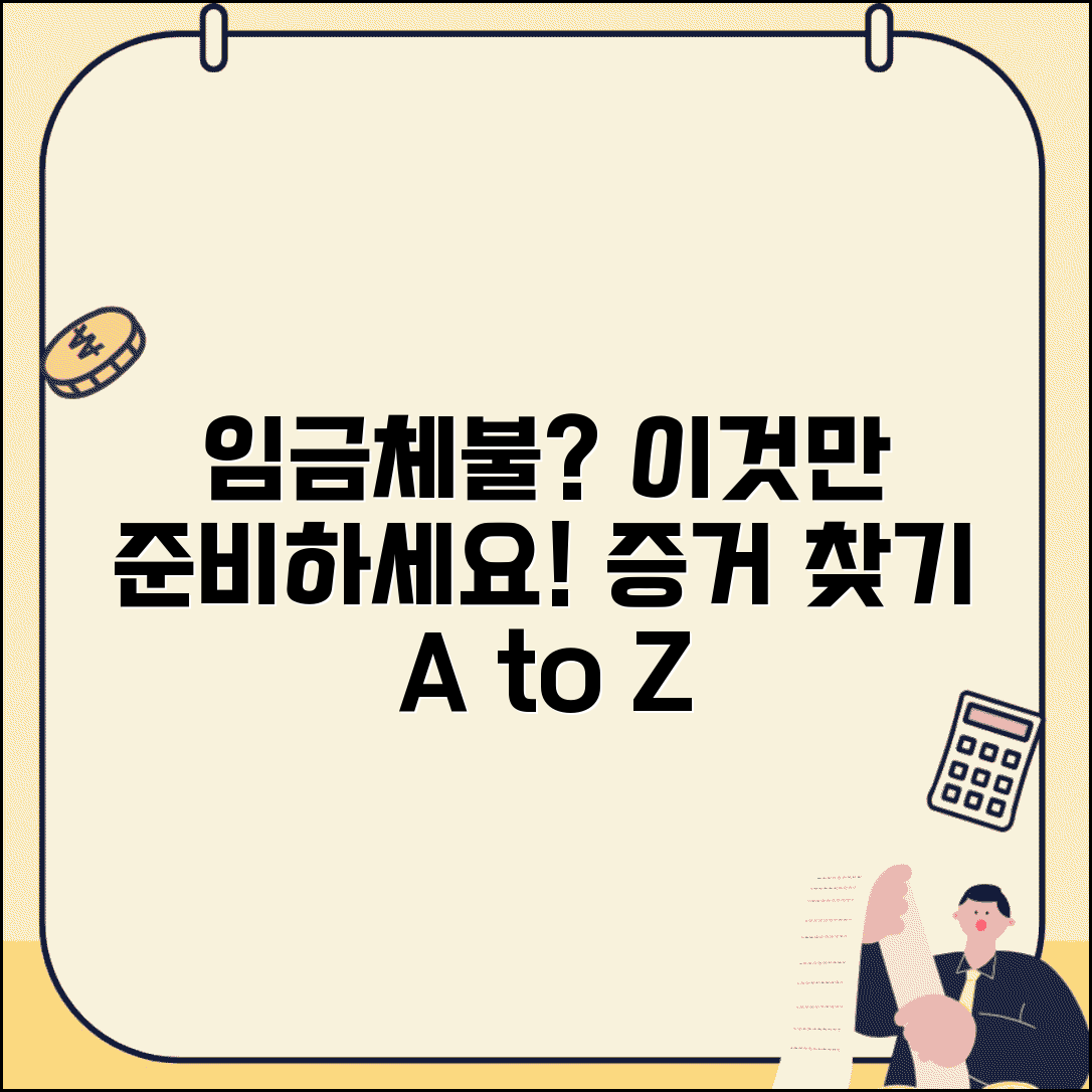 임금체불 신고 준비사항 | 체불임금 증거 수집 | 근로계약서 급여명세서 | 증빙자료 정리