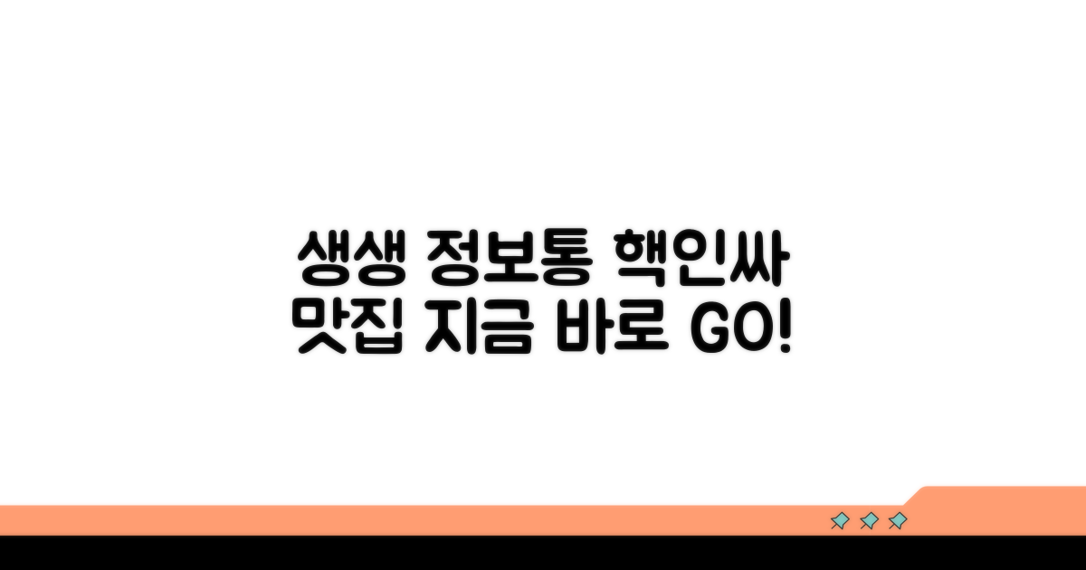 생생정보통 맛집 탐방 시작
