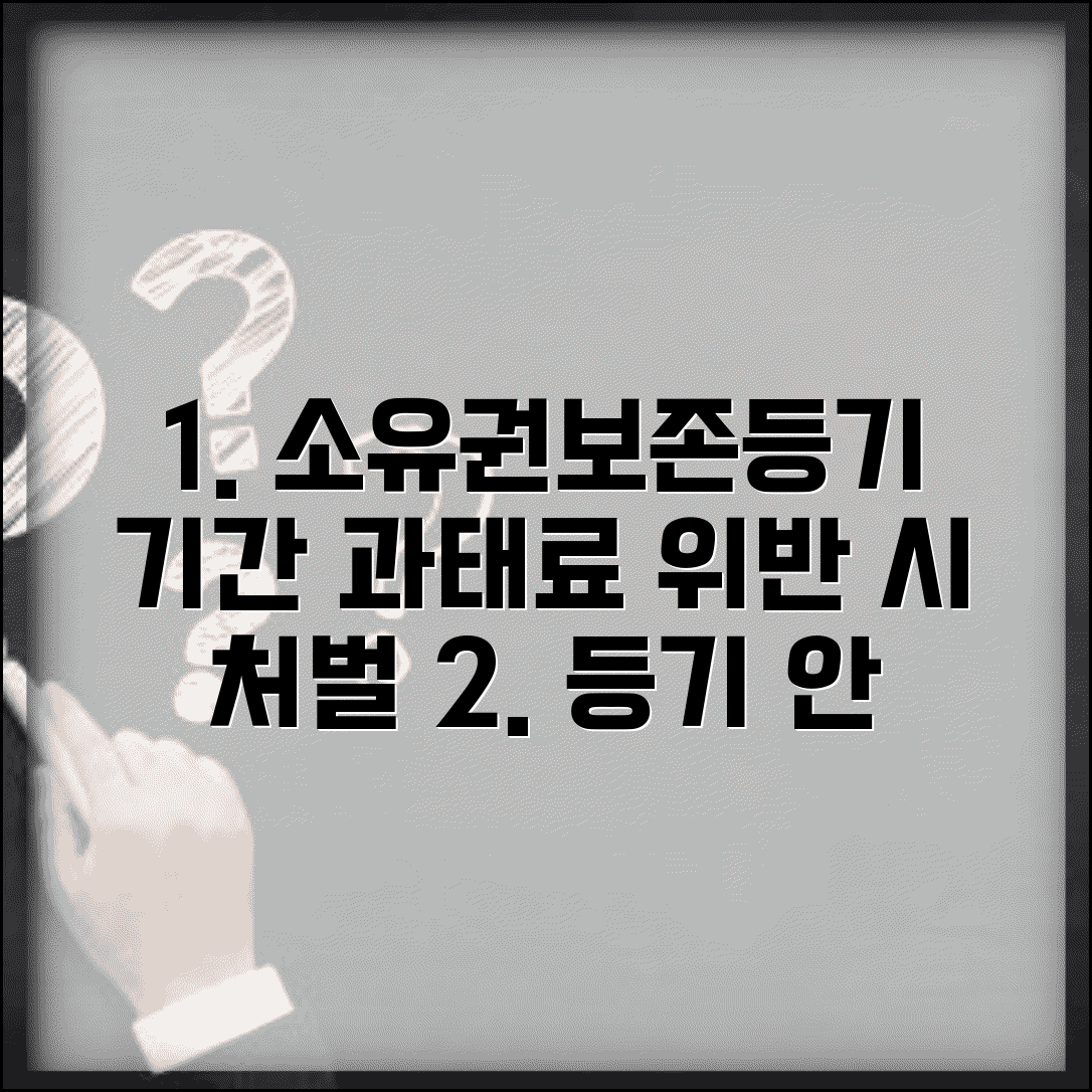 소유권보존등기 기간 및 과태료 | 소유권보존등기 신청 기한 위반 처벌