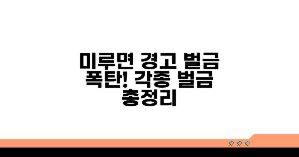 미루면 발생하는 벌금 알아보기
