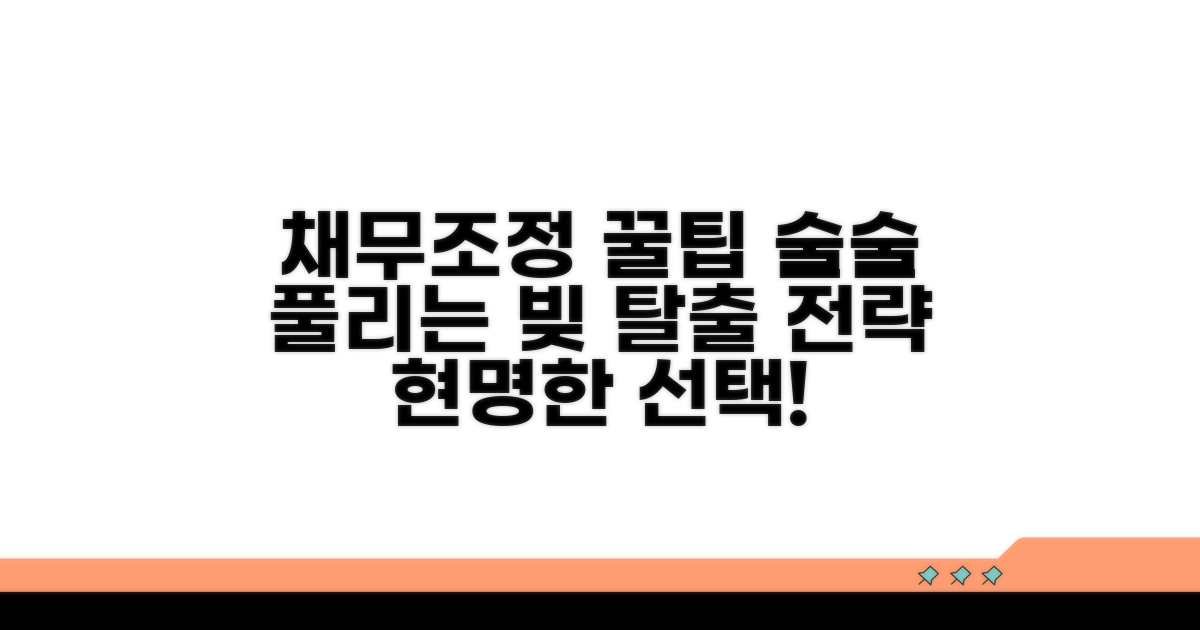 성공적인 채무조정 활용 꿀팁