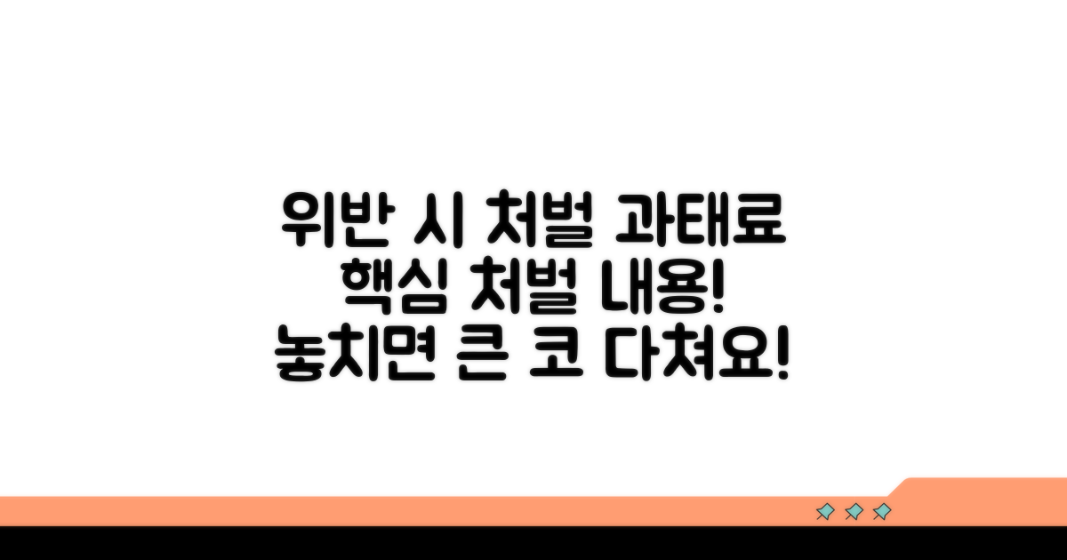 위반 시 처벌 내용과 과태료