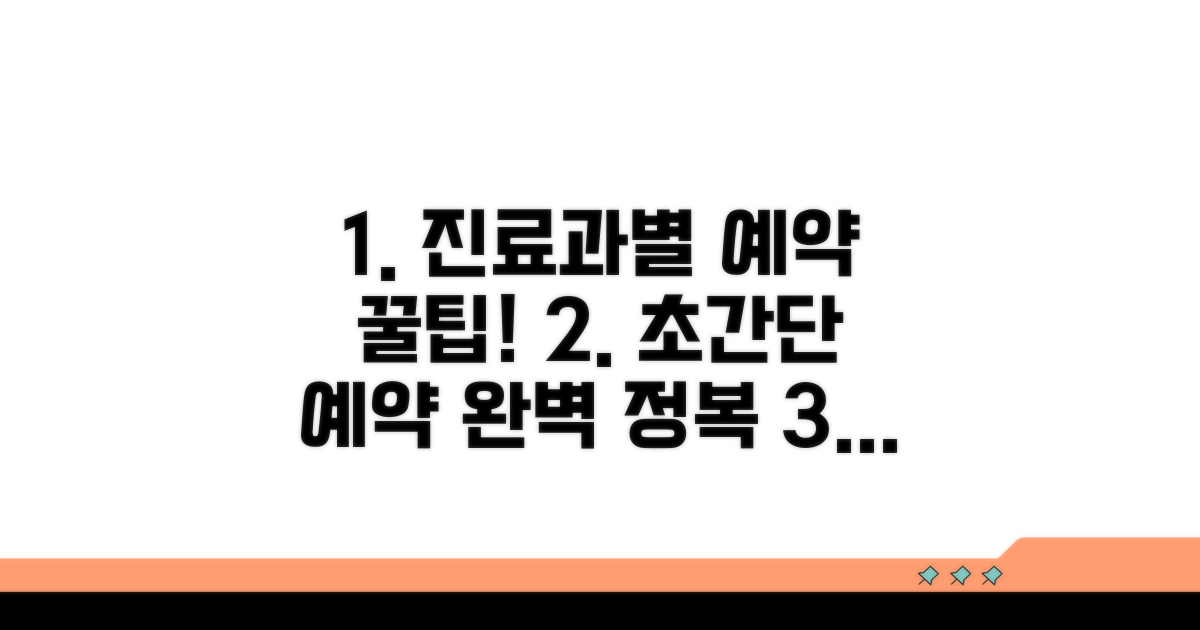진료과별 예약 방법 완전정리