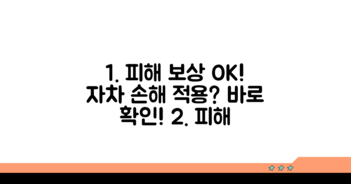 피해자 보상, 자기차량손해 적용 확인