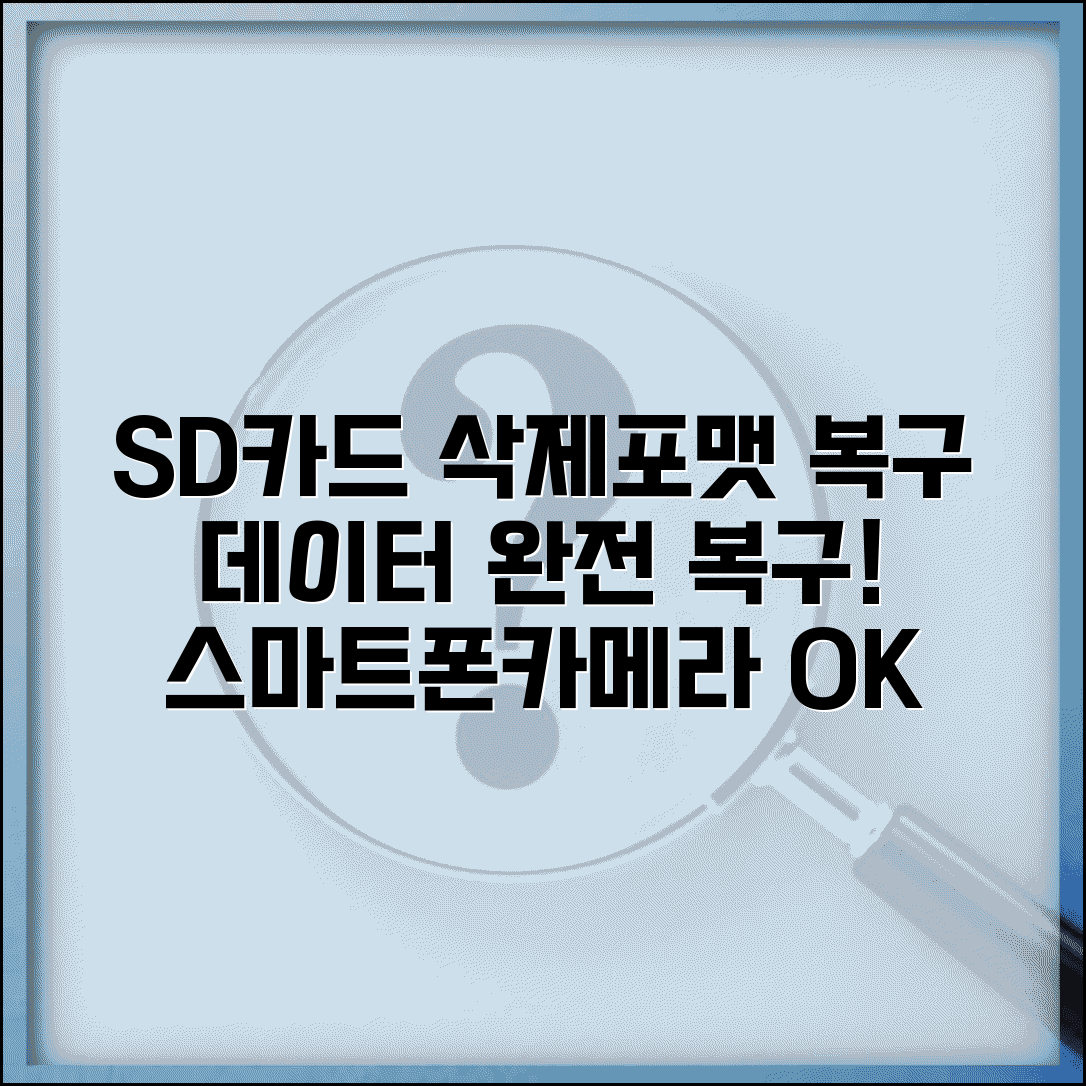 SD카드 삭제 복구방법 메모리카드 | 디지털카메라 스마트폰 SD카드 포맷 후 데이터 완전 복구