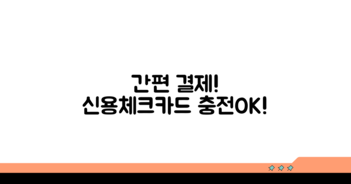 신용카드/체크카드로 간편 충전