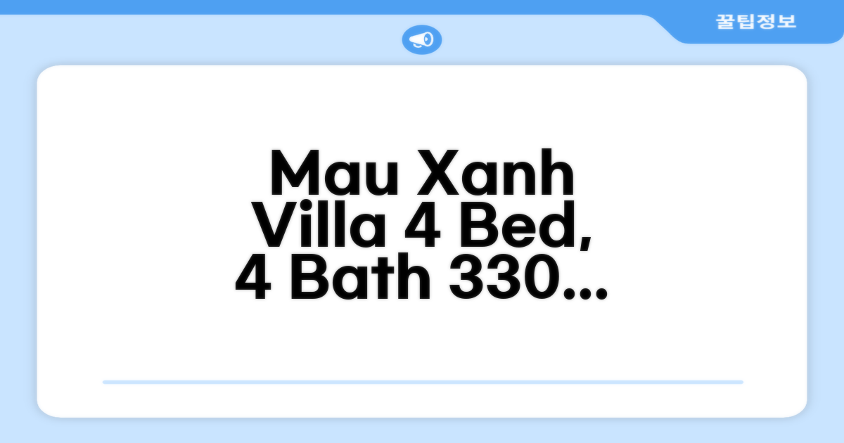 꾸아로 비치의 빌라 330m² 침실 4개 프라이빗 욕실 4개 Mau Xanh Villa 총평