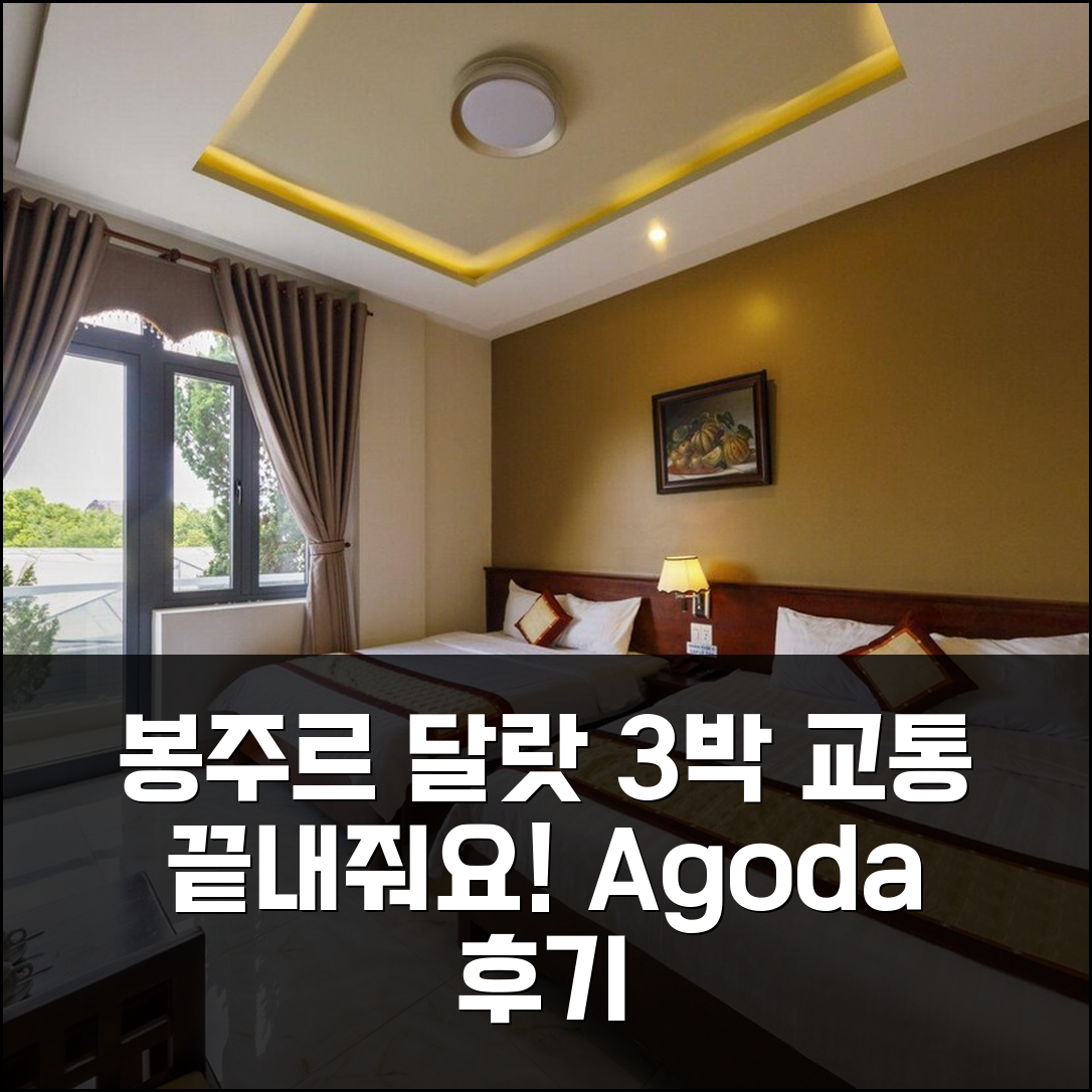 달랏 시내 봉주르 달랏 호텔 3박, 교통 편리한 후기