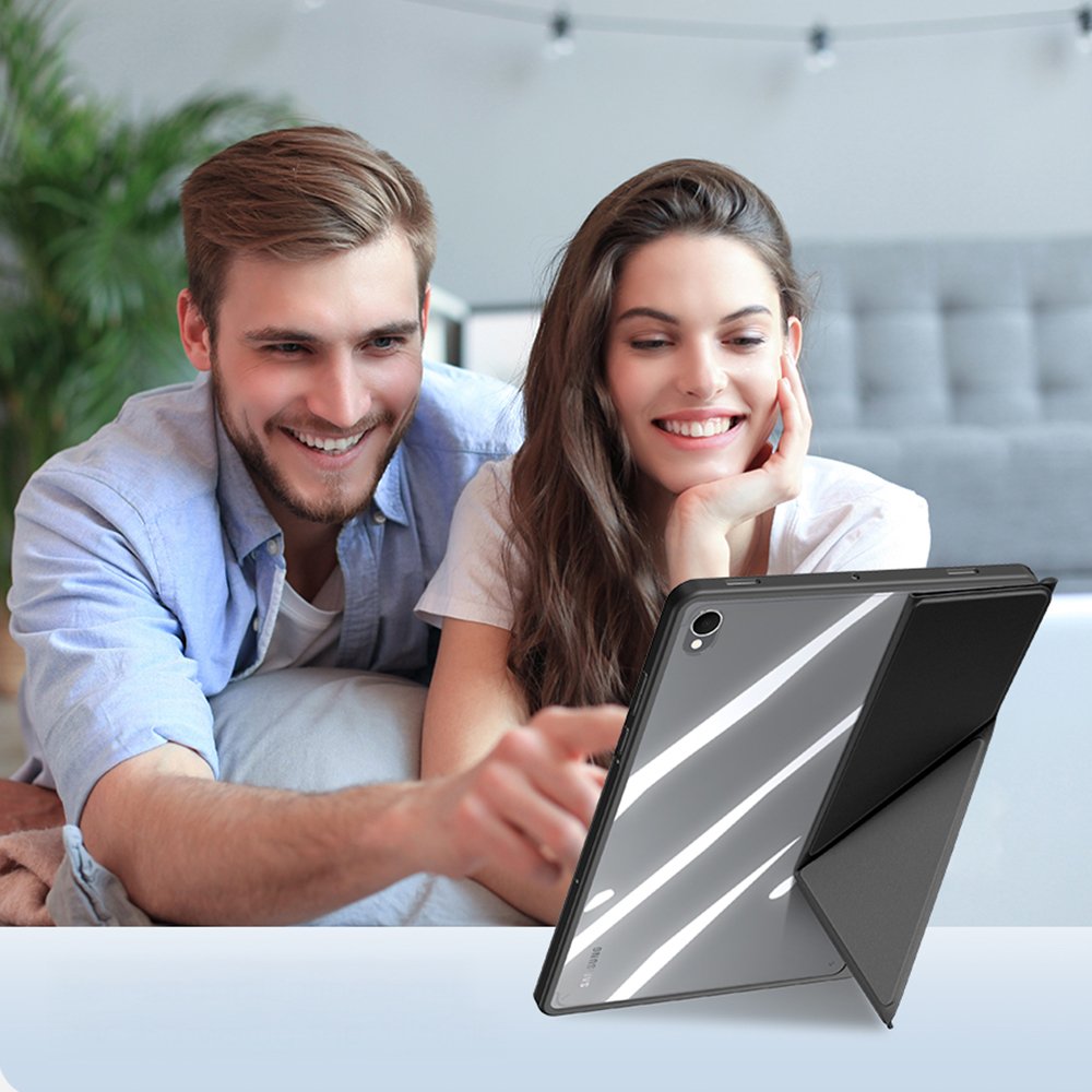 갤럭시탭 S11 케이스 투명 S펜 수납 스마트 북커버 마기 그레이, 탭 S11 상세 이미지 1