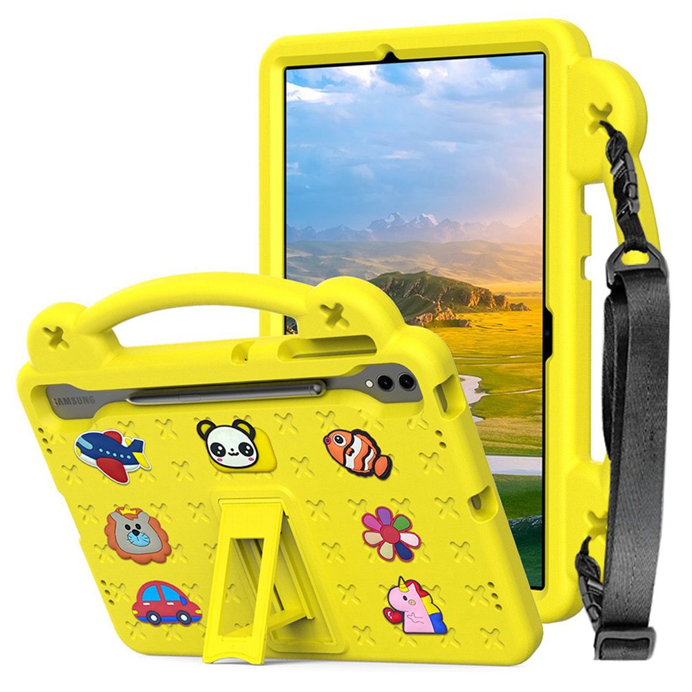 갤럭시탭 S9 FE 플러스 케이스 범퍼 유아 키즈 에바폼 애니멀비츠 옐로우, 탭 S9 FE+/S9+ 상세 이미지 1
