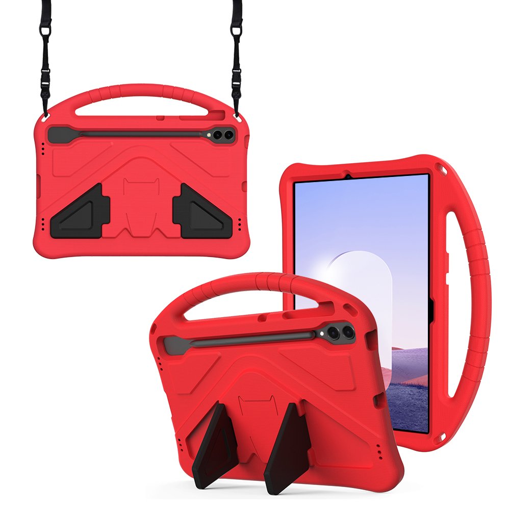 갤럭시탭 S9 FE 플러스 케이스 범퍼 키즈 스트랩 에바폼 메가윙 블랙, 탭 S9 FE+/S9+ 상세 이미지 2