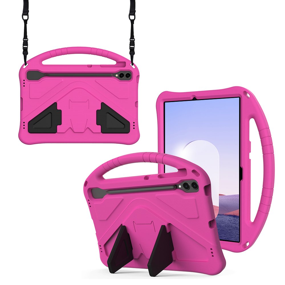 갤럭시탭 S9 FE 플러스 케이스 범퍼 키즈 스트랩 에바폼 메가윙 블랙, 탭 S9 FE+/S9+ 상세 이미지 1