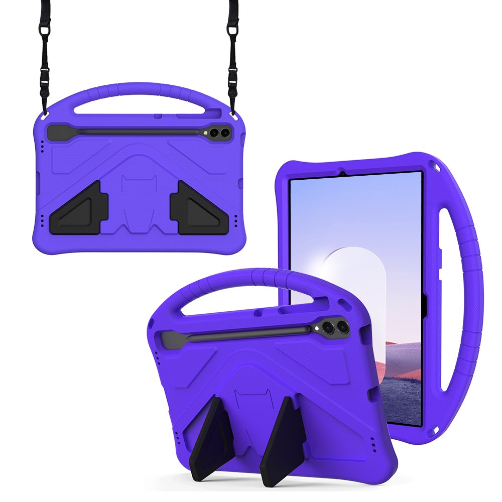 갤럭시탭 S9 FE 플러스 케이스 범퍼 키즈 스트랩 에바폼 메가윙 블랙, 탭 S9 FE+/S9+ 상세 이미지 1