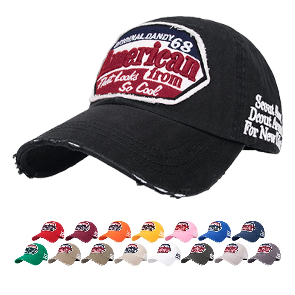 국내제작 American68 자수 볼캡 여성 캡모자 남자 야구모자 상세 이미지 2