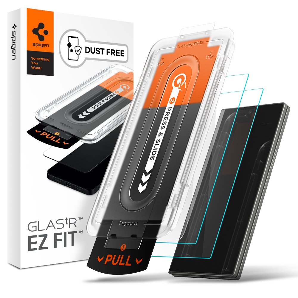 먼지 없는 슈피겐 갤럭시 고투명 강화유리 액정필름 글라스tR 이지핏 갤럭시Z 폴드7, 2매입 상세 이미지 1