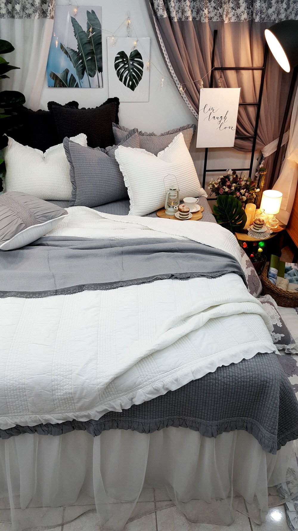 여름이불 구름 누비 아사면 봄 가을이불 상세 이미지 1