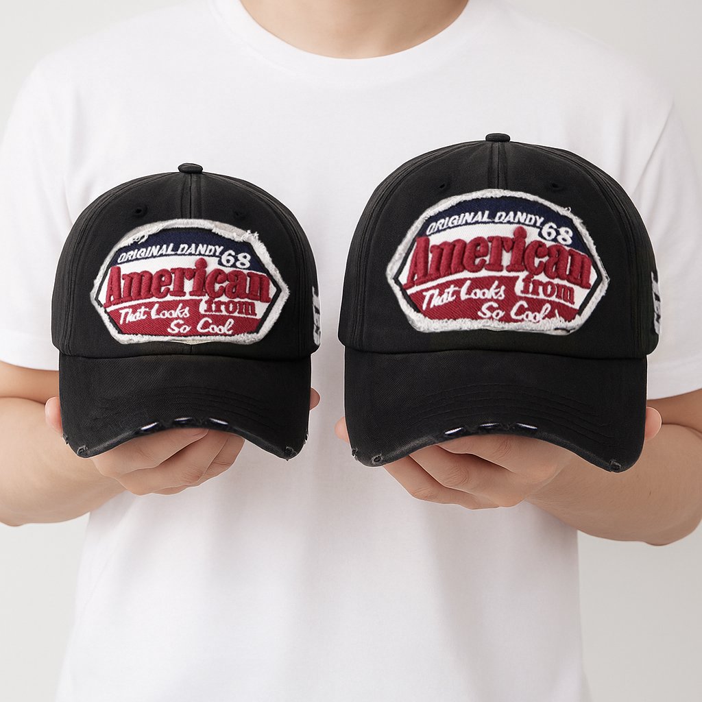 국내제작 빅사이즈 대두모자 American 워싱볼캡 아메리칸 빈티지 야구 볼캡 상세 이미지 1