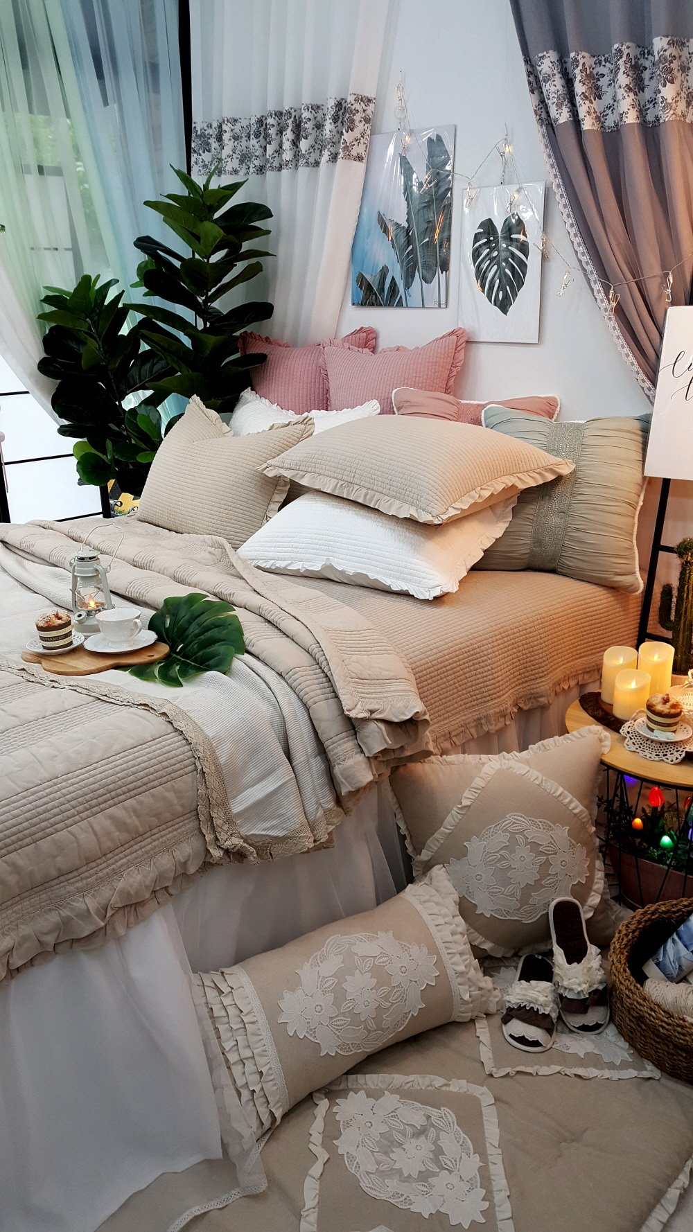 여름이불 구름 누비 아사면 봄 가을이불 상세 이미지 2