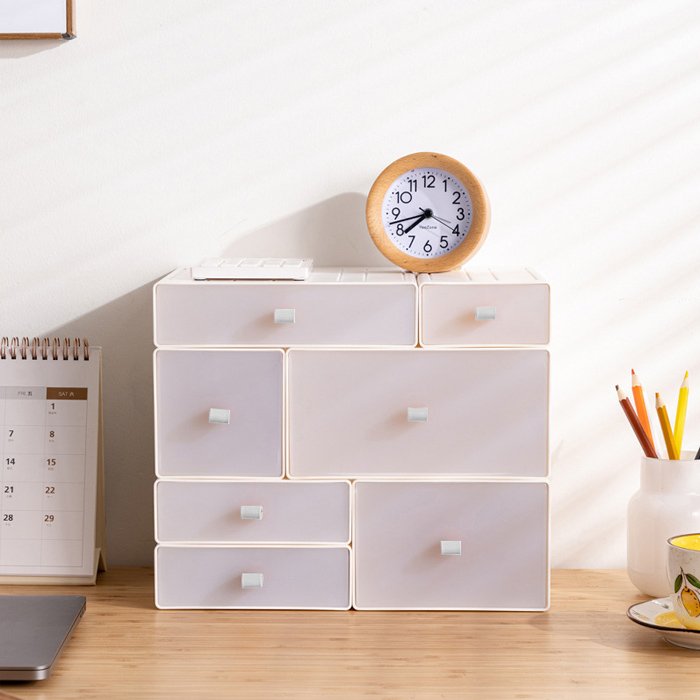 모노루나 모듈형 서랍정리함 책상 소품 다용도 수납함 선반형 1칸, 1호, 1개 상세 이미지 2