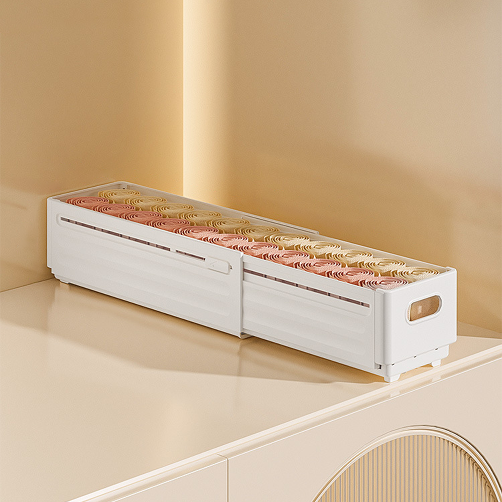 옷장정리함 다용도정리함 옷정리 보관함 길이조절 수납함 펜트리 트레이 소형 상세 이미지 1