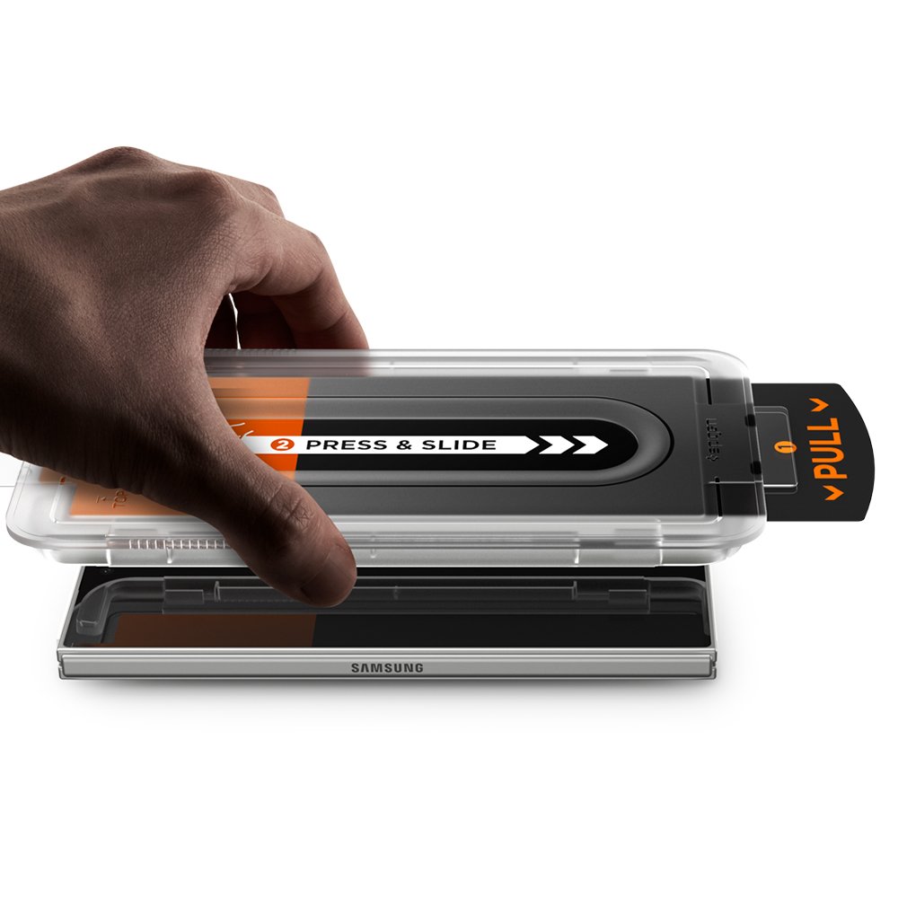 먼지 없는 슈피겐 갤럭시 고투명 강화유리 액정필름 글라스tR 이지핏 갤럭시Z 폴드7, 2매입 상세 이미지 1