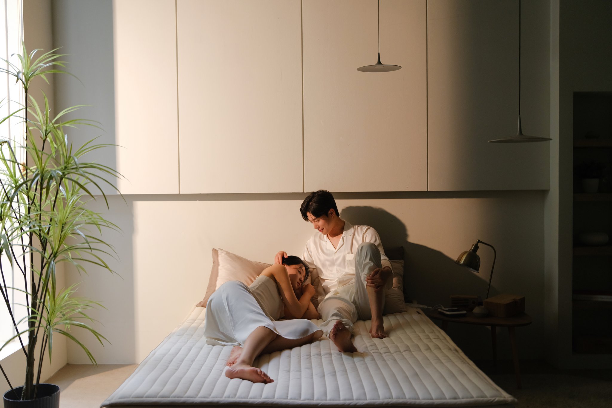 공감도씨 순면 80수 그래핀 탄소매트 고급형 카본 전기 온열 침대 1인용 퀸 킹 분리난방 내추럴화이트 SS 상세 이미지 2