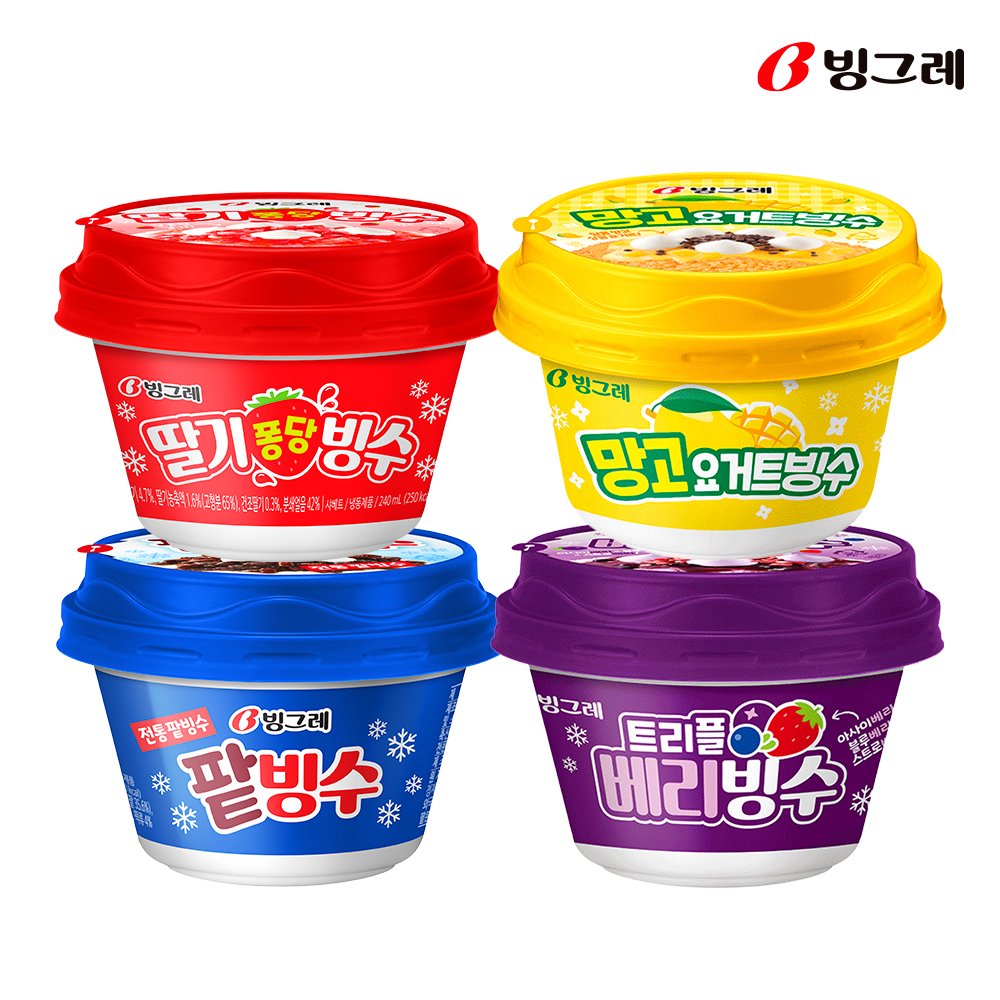 빙그레 팥빙수 240ml 12개 외 4종 택2 아이스크림 상세 이미지 2