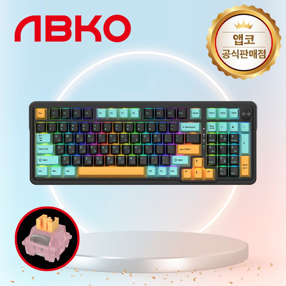 앱코 AK998 8K 유선 기계식 키보드 블랙, 오테뮤 피치V3, 40g 상세 이미지 1